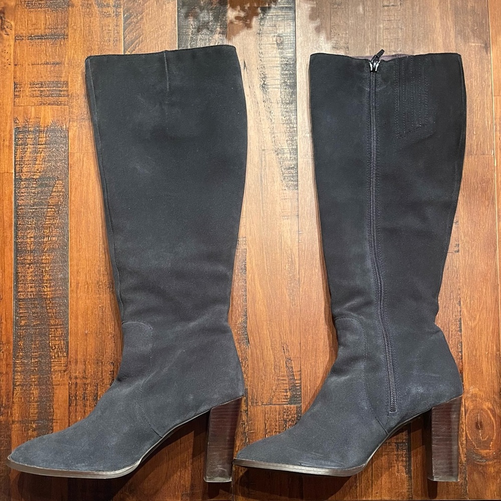 Boden made in Spain Blue Knee-High Suede Boots
